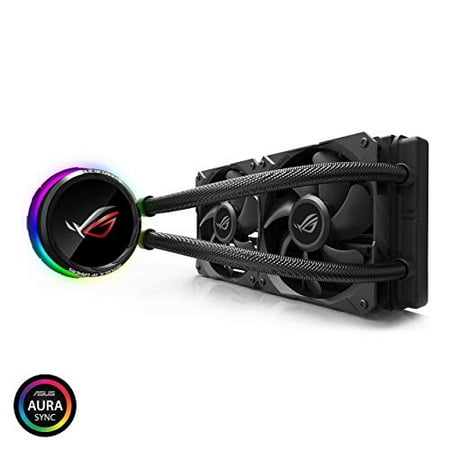 Asus 221659 Fan Rog Ryuo 240 Aio Liquid Cpu Cooler Color Oled Aura Sync Rgb 120mm Fan