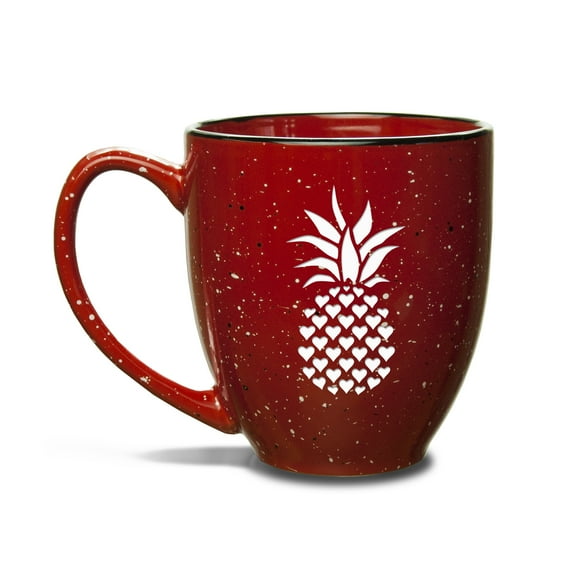 Pineapple 15 oz Red Bistro Mug