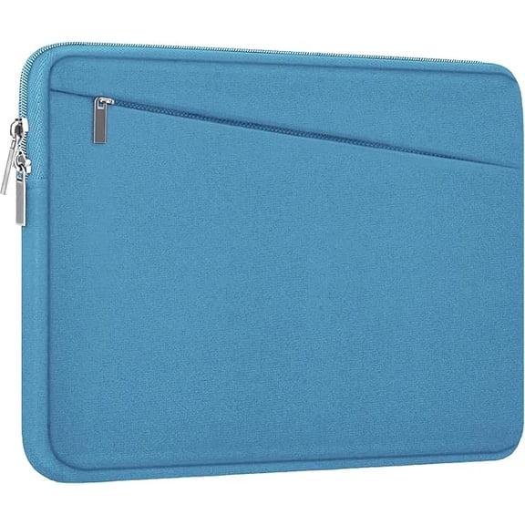 15.6" Laptop Sleeve with Front Pocket, Slim Bag for 15-16" Laptops, Sky Blue