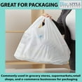 thumbnail image 5 of Clear White Plastic T-shirt Bags with Handles - 12"X7"X23" & (1000 Bags), 5 of 7