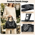 thumbnail image 6 of Sunyuer Vintage Large Capacity Shoulder Crossbody Tote Bags for Women PU Leather Hobo Satchel Y2K Purses Commute Travel Bags, 6 of 7