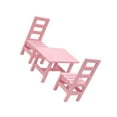thumbnail image 1 of Walson 1:6 Maison de Poupée Miniature Table à Manger Chaises Ensemble Accessoires de Mobilier de Cuisine Rose, 1 of 6