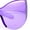 Purple, variant on Oversized High Temple Wrap Around Shield Rimless Futurism Sunglasses Blue