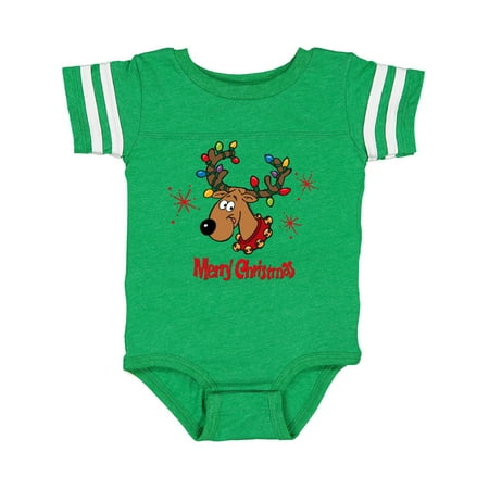 

Inktastic Merry Christmas Reindeer Gift Baby Boy or Baby Girl Bodysuit