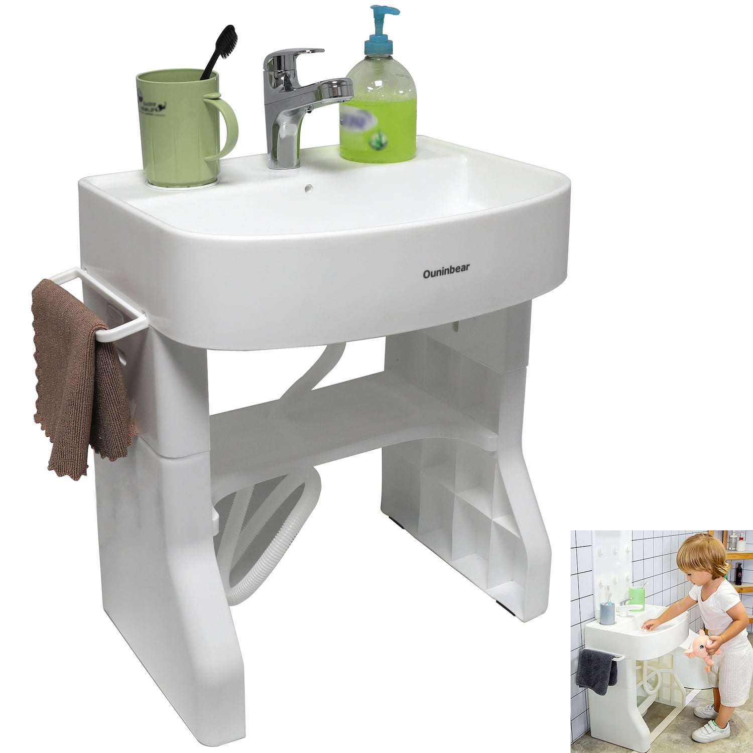 HTTMT Washstand SelfCare Station Portable Wash Basin For Child Kids