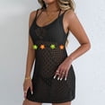 thumbnail image 2 of Riecok Swim Cover Up for Women Sleeveless Crochet Lightweight Swimsuit Cover Ups Summer Vacation Outfits, 2 of 7