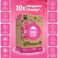 thumbnail image 3 of 10-in-1 Laundry Deternt Pods, Ultra Concentrate, Powerful Stain Lifter, Fabric Softener, Rose Scent, 32 Count, HE Compatible, Eco-Friendly, ntle, 3 of 5