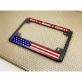 thumbnail image 6 of Motorcycle Metal License Plate Frame with Duty Honor Country USA Flag Design - Black, 6 of 8