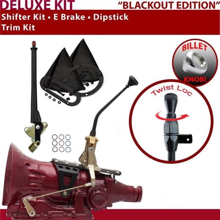 American Shifter C6 Shifter Kit Black 10 in. E Brake Trim Kit Dipstick for EED3B