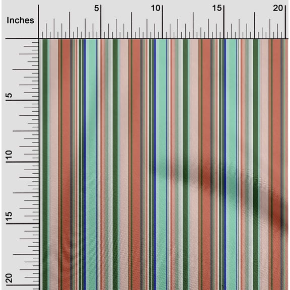 oneOone Cotton Flex Fabric Multicolor Stripe Print Sewing Fabric BTY 40 Inch Wide