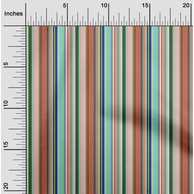 oneOone Tissu en Coton Flex Multicolore à Rayures pour Couture BTY 40 Pouces de Large