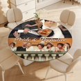 thumbnail image 4 of Orgullo y prejuicio-theme Fitted Round Tablecloths Elastic Edged Table Covers Waterproof Table Cloth for Kitchen Holiday Party Tables Decor 150cm, 4 of 6