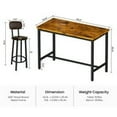 thumbnail image 7 of Lamerge Dining Table Set for 4, Counter Height Kitchen Pub Set with Chairs for 4, 5 Piece Bar Table and Stools Set, Modern Kitchen Dining Set for Breakfast Nook, 7 of 7