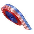 thumbnail image 5 of PAMINGONO 1 Roll Independence Day Ribbons For Crafts Red Blue Multi Color Fabric For Party Planners, 5 of 8