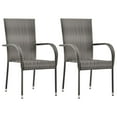 thumbnail image 4 of vidaXL 3 Piece Garden Dining Set Grey, 4 of 5