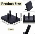 thumbnail image 2 of 2 Sets Wooden Rock Display Stand Black Three Prong Rock Holders Display Stand Easel Holder, 2 of 3
