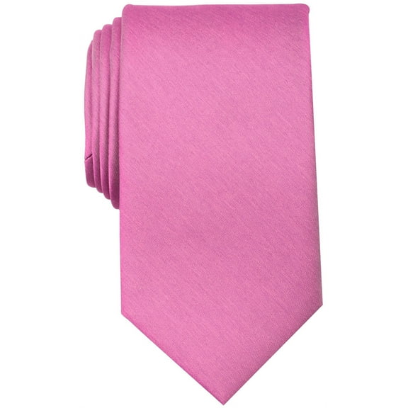Perry Ellis Mens Solid Self-tied Necktie, Pink, One Size
