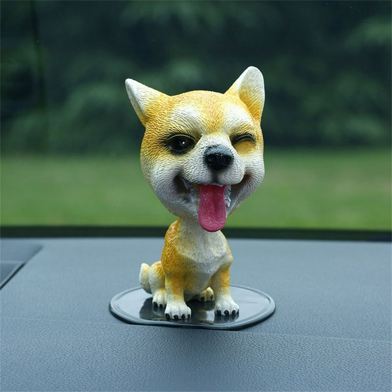  Car Shake Head Dog Home Decoration Bobblehead Dog Dashboard Decor  Car Ornament Creative Resin Shaking Head Dog(Pug) : Toys & Games