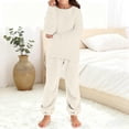 thumbnail image 5 of ATOGUTA Girls Sweat Suit Sets Fleece Pullover Sweatshirt and Sweatpant Kids Sweatsuit Cute Fuzzy Sweaters Set Size 5T-16, White, 5 of 6