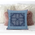 thumbnail image 3 of Window Wreath Palace Throw Pillow in Magenta Beige Indigo 16x16, 3 of 4