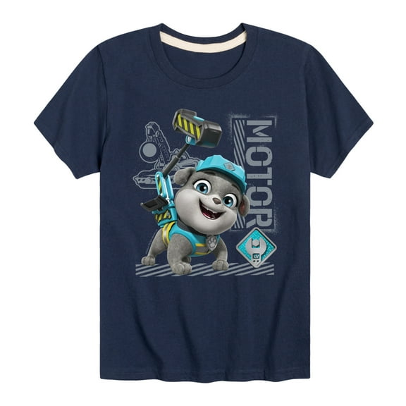 Paw Patrol - Rubble & Crew - Motor Working - Toddler & Youth Short Sleeve Graphic T-Shirt