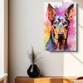 thumbnail image 4 of Doberman Pinscher Canvas Wall Art Famous Oil Paintings Monets Watercolor Dog Canvas Funny Dog Canvas Floral Print Abstract Farmhouse Gallery Aesthetic Room Decor for Bedroom Bathroom, 4 of 6