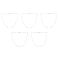 thumbnail image 1 of 5X Cadena de Mujer de Joyeria, "O" Collar de Acero Inoxidable, Plata - 2 mm de - 65 cm de Longitud, 1 of 5