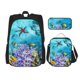 thumbnail image 1 of Easygdp Corals and Tropical Fish Mochila para Niños y Niñas con Set de Caja de Almuerzo y Estuche para Lápices 3 en 1, Mochila Escolar Estampada para Adolescentes, 1 of 7