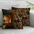 thumbnail image 3 of Orinice Christmas Tree Graphic Decorative Pillow Cover for Home Couch Living Room Bed Sofa - Winter Holiday Square Cushion Case 1PC 22x22in, 3 of 5