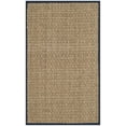 thumbnail image 3 of SAFAVIEH Natural Fiber Arbor Bordered Area Rug, Natural/Navy Blue, 2' x 3' - Coastal Design, Natural & Navy Blue, Seagrass, Ideal for Entryway, Kitchen, Living Room, Office, Bathroom, Bedside, 3 of 12