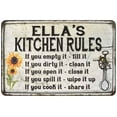 thumbnail image 1 of Ella's Kitchen Rules Chic Sign Vintage Decor 12 x 18 Matte Finish Metal 112180032213, 1 of 1