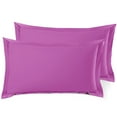 thumbnail image 2 of (3 pack) Nestl Pillow Sham Set of 2, Premium 1800 Series Double Brushed Bed Pillow Cases, Orchid Purple, King 20" X 36", 2 of 6