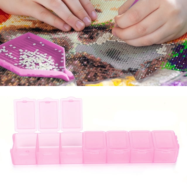 7 Grid Compact Storage Box for Earrings Necklaces Beads Travel Jewelry Organizer