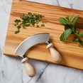 thumbnail image 5 of Classic Cuisine 5.6” Stainless Steel Mezzaluna Knife with Double Handles, 5 of 6