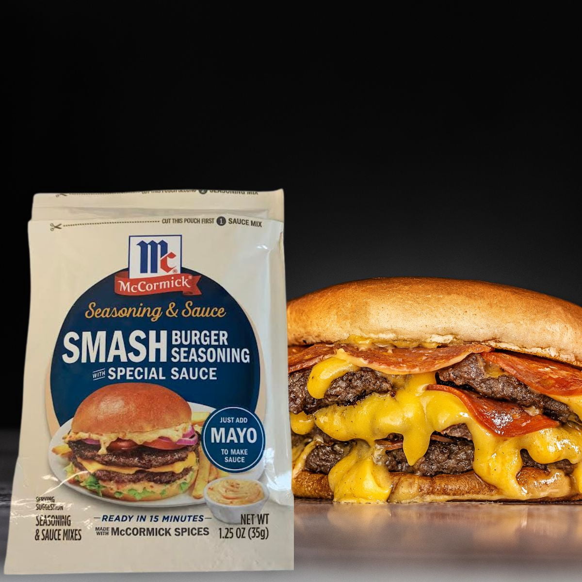 McCormick Seasoning Mix 4-Pack Variety: 2 Philly Cheesesteak & 2 Smashburger Sauces