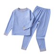 thumbnail image 2 of Ruyang Toddler 2 Piece Outfit Oversized Long Sleeve Crew Neck Top Jogger Pants Kids Striped Sets Fall Winter Home Loungewear, 2 of 5