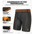 thumbnail image 2 of Exxact Sports Mens Compression Shorts with Soft Athletic Cup for Baseball Football Hockey, Mens Cup Underwear with Cup - (AS, Black), 2 of 6