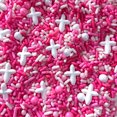 thumbnail image 2 of Sprinkle Deco® Christening Religious Pink Edible Decoration Confetti Sprinkles Cake Cookie Cupcake IceCream Donut Quins -6oz, 2 of 3