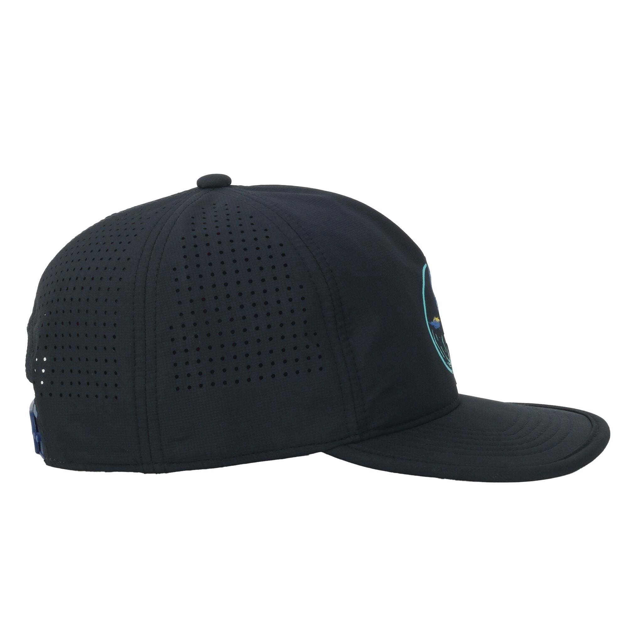Navy Mahi Mahi 5-Panel Fishing Cap – Unstructured, Flat Bill Snapback, One Size