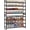 8 Tiers-Black, variant on Large Shoe Rack 8 Tier Shoe Organizer, Heavy Duty Metal 4-Tier Stackable Shoe Storage Vertical Shoe Rack for Closet Front Door Entrance, Up to 50 Pairs, 44.8" W x 11.4" D x 56.7" H, Bronze