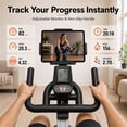 thumbnail image 4 of FED Fitness Magnetic Exercise Bike for Home, 350 lb Capacity Stationary Indoor Cycling Bike with Bluetooth App, LCD Monitor, Adjustable Seat & Handlebars, Quiet Belt Drive, 4 of 10