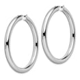 thumbnail image 2 of Auriga Fine Jewelry 925 Sterling Silver Rhodium-plated 5mm Tube Hoop Earrings for Women, 2 of 6