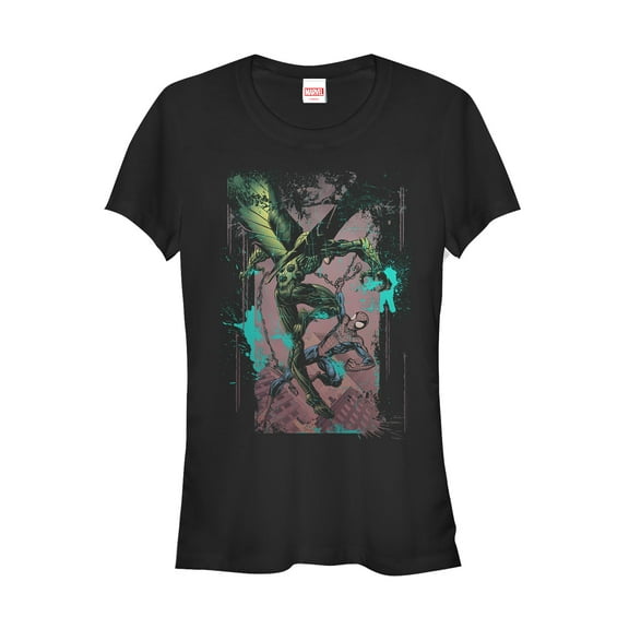 Junior's Marvel Spider-Man vs. The Vulture Graphic Tee Black Medium