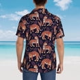 thumbnail image 5 of Haiem Leopard Print Printed Hawaiian Shirt for Men - Men’s Casual Beach Summer Shirts - Stretch Fabric with Modern Fit-3X-Large, 5 of 7