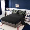 thumbnail image 3 of Erosebridal Baseball Sport Games 7-Piece Bedding Comforter Set,Beige A Alphabet King Bedding Sets For Boys Kids,Reversible black, 3 of 7