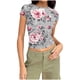 thumbnail image 2 of Xuyuer All-Match Fashion Floral Print Short Sleeve T-Shirt Women's Casual Charming Flower Pattern Tee With Round Neck Graphic Tees Women Tops, 2 of 7