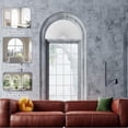 thumbnail image 6 of Cordless Blackout Cellular Shades for Arch Windows, Half Moon Window Covering, No Drill Light Blocking Blinds for Indoor Room Darkening, Easy Install Honeycomb Blinds (White, 36x18 Inch), 6 of 8