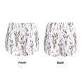 thumbnail image 3 of Balery Lavender Flowers Pantalones cortos deportivos para mujer con forro y dos bolsillos, elásticos, para entrenamiento, gimnasio, yoga-Small, 3 of 7