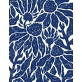 thumbnail image 2 of Medley, Elizabeth 26x32 Gold Ornate Wood Framed with Double Matting Museum Art Print Titled - Navy Floral Linocut II, 2 of 4