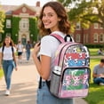thumbnail image 3 of Whosucclay Soccer Ball Salamander Pattern Shoulder Bag with Adjustable Straps Side Pockets See Through Bookbag, Large Capacity 17 Inch Clear Backpack for School Work, 3 of 10